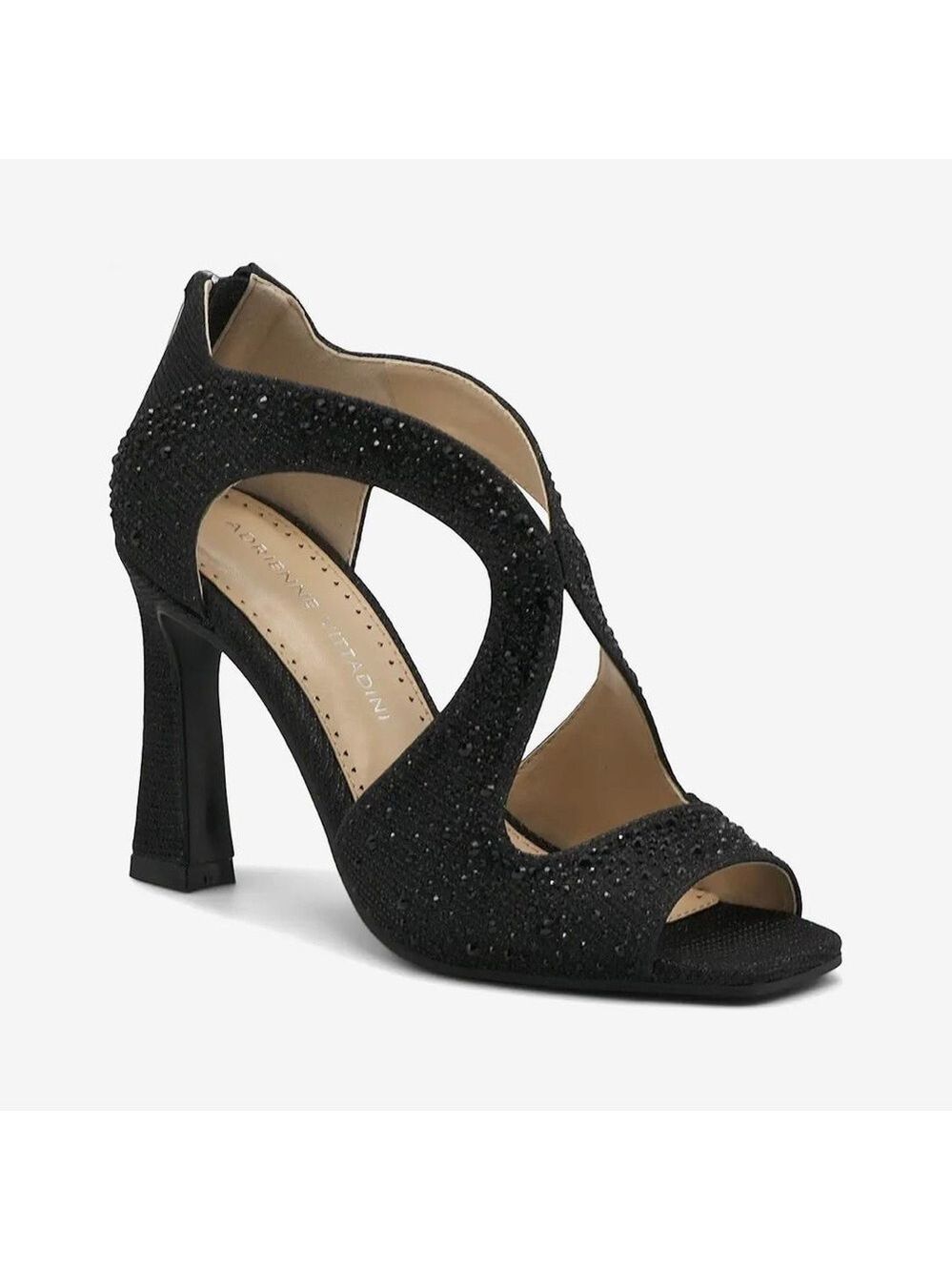Adrienne Vittadini Womens Golly Rhinestone Open Toe Dress Sandals - NWT